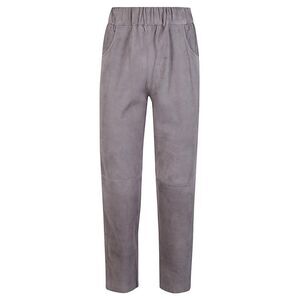 VIA MASINI 80 Women's Suede Elastic Waist Pants Women GREY